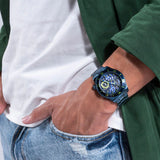 Guess Axle Multifunction Navy Blue Dial Blue Steel Strap Watch For Men - GW0488G4 Authentic Buy Shop Now