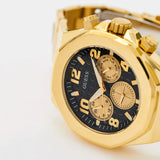Guess Empire Quartz Black Dial Gold Steel Strap Watch For Men - GW0489G2 Authentic Buy Shop Now