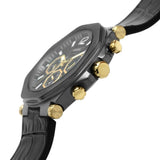 Guess Edge Chronograph Black Dial Black Leather Strap Watch For Men - GW0492G1 Authentic Buy Shop Now