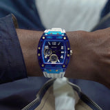 Guess Phoenix Multifunction Blue Dial White Rubber Strap Watch for Men - GW0499G6 Authentic Buy Shop Now