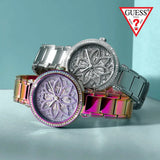 Guess Lily Quartz Silver Dial Silver Steel Strap Watch For Women - GW0528L1 Authentic Buy Shop Now