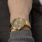 Guess Lily Quartz Gold Dial Gold Steel Strap Watch For Women - GW0528L2 Authentic Buy Shop Now