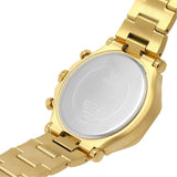 Guess Edge Chronograph Black Dial Gold Steel Strap Watch For Men - GW0539G2 Authentic Buy Shop Now