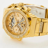 Guess Fusion Chronograph Gold Dial Gold Steel Strap Watch for Women - GW0552L2 Authentic Buy Shop Now