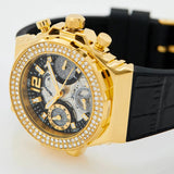 Guess Fusion Chronograph Black Dial Black Leather Strap Watch For Women - GW0553L4 Authentic Buy Shop Now
