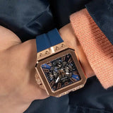 Guess Leo Chronograph Blue Dial Blue Silicone Strap Watch For Men - GW0637G3 Authentic Buy Shop Now
