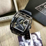 Guess Legend Analog Black Dial Black Rubber Strap Watch For Men - GW0648G1 Authentic Buy Shop Now