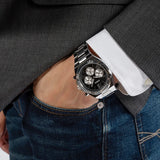 Guess Equity Analog Black Dial Silver Steel Strap Watch For Men - GW0703G1 Authentic Buy Shop Now
