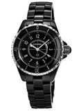 Chanel J12 Quartz Ceramic Black Dial Black Steel Strap Watch for Women - J12 H0682 Authentic Buy Shop Now
