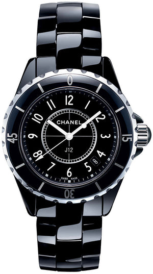 Chanel J12 Quartz Ceramic Black Dial Black Steel Strap Watch for Women - J12 H0682 Authentic Buy Shop Now