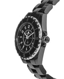 Chanel J12 Quartz Ceramic Black Dial Black Steel Strap Watch for Women - J12 H0682 Authentic Buy Shop Now