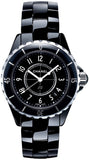 Chanel J12 Quartz Ceramic Black Dial Black Steel Strap Watch for Women - J12 H0682 Authentic Buy Shop Now