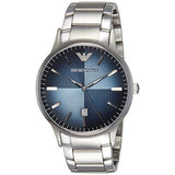 Emporio Armani Renato Blue Dial Silver Steel Strap Watch For Men - AR2472 Authentic Buy Shop Now