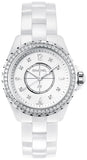 Chanel J12 Quartz Diamonds White Dial White Steel Strap Watch for Women - J12 H3110 Authentic Buy Shop Now