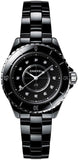 Chanel J12 Quartz Diamonds Black Dial Black Steel Strap Watch for Women - J12 H5701 Authentic Buy Shop Now