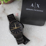 Armani Exchange Hampton Chronograph Black Dial Black Steel Strap Watch For Men - AX2413 Authentic Buy Shop Now
