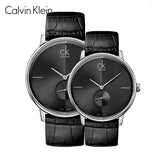 Calvin Klein Grey Dial Black Leather Strap Watch for Women - K2Y2Y1CU Authentic Buy Shop Now