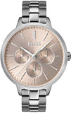 Hugo Boss Symphony Red Gold Dial Silver Steel Strap Watch for Women- 1502421 Authentic Buy Shop Now