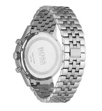 Hugo Boss Aeroliner Chronograph Black Dial Silver Steel Strap Watch For Men - 1512446 Authentic Buy Shop Now