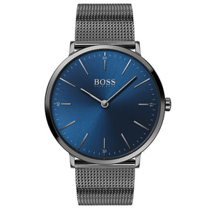 Hugo Boss Horizon Blue Dial Black Mesh Bracelet Watch for Men - 1513734 Authentic Buy Shop Now