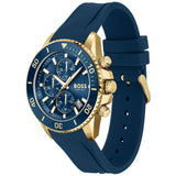 Hugo Boss Admiral Blue Dial Blue Rubber SIlicon Strap Watch for Men - 1513965 Authentic Buy Shop Now
