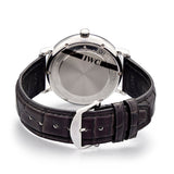 IWC Portofino Automatic White Dial Black Leather Strap Watch for Men - IW356501 Authentic Buy Shop Now
