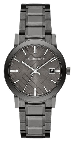 Burberry The City Grey Dial Gunmetal Steel Strap Watch for Men - BU9007 Authentic Buy Shop Now