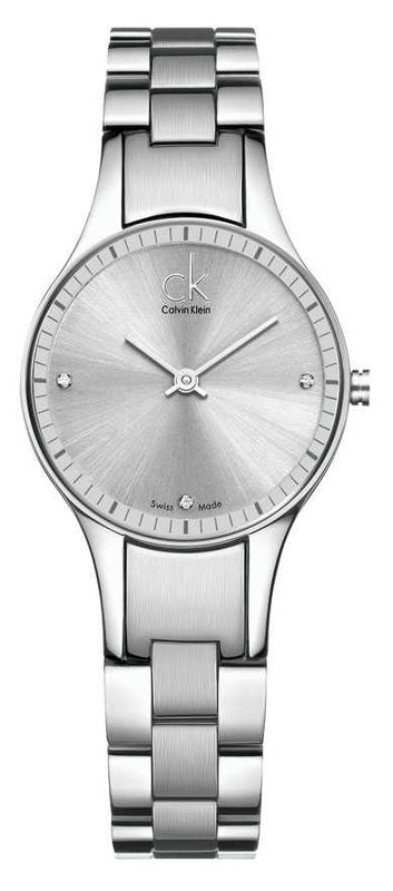 Calvin Klein Simplicity Silver Dial Silver Steel Strap Watch for Women - K4323141 Authentic Buy Shop Now
