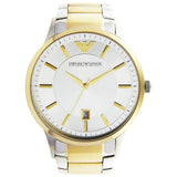 Emporio Armani Renato Silver Dial Two Tone Steel Strap Watch For Men - AR2449 Authentic Buy Shop Now