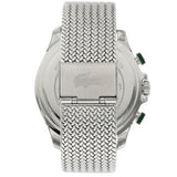 Lacoste Neoheritage Chronograph Green Dial Silver Steel Strap Watch for Men - 2011255 Authentic Buy Shop Now