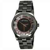 Marc Jacobs Henry Skeleton Black Dial Black Steel Strap Watch for Women - MBM3254 Authentic Buy Shop Now