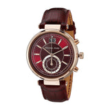 Michael Kors Sawyer Maroon Dial Maroon Leather Strap Watch for Women - MK2426 Authentic Buy Shop Now