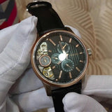 Fossil Twist Multi-Function Chronograph Black Dial Black Leather Strap Watch for Men - ME1099 Authentic Buy Shop Now