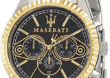 Maserati Competizione Chronograph Black Dial Two Tone Steel Strap Watch For Men - R8853100016 Authentic Buy Shop Now