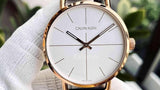 Calvin Klein Even White Dial Black Leather Strap Watch for Women - K7B216C6 Authentic Buy Shop Now