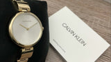 Calvin Klein Authentic Silver Dial Gold Steel Strap Watch for Women - K8G23546 Authentic Buy Shop Now