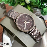 Fossil Tailor Analog Brown Dial Brown Steel Strap Watch for Women - ES4258 Authentic Buy Shop Now