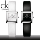 Calvin Klein Mark Silver Dial White Leather Strap Watch for Women - K3R231L6 Authentic Buy Shop Now