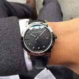 Burberry The City Black Dial Black Leather Strap Watch for Men - BU9906 Authentic Buy Shop Now