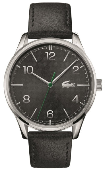 Lacoste Vienna Black Dial Balck Leather Strap Watch for Men - 2011074 Authentic Buy Shop Now