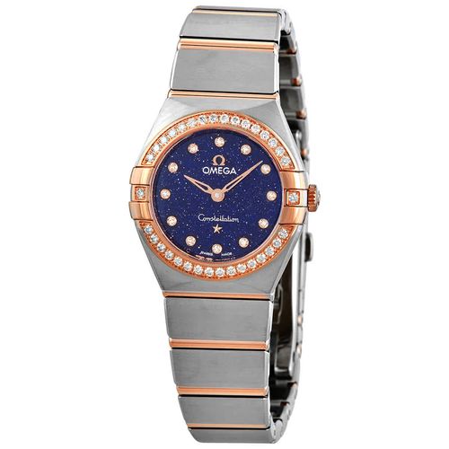Omega Constellation Quartz Diamonds Blue Dial Two Tone Steel Strap Watch for Women - 131.25.25.60.53.002 Authentic Buy Shop Now