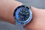 Breitling Superocean Heritage '57 Special Edition II Blue Dial Silver Mesh Bracelet Watch for Men - A103702A1C1A1 Authentic Buy Shop Now