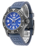 Breitling Superocean Automatic 46mm Blue Dial Blue Rubber Strap Watch for Men - M17368D71C1S1 Authentic Buy Shop Now