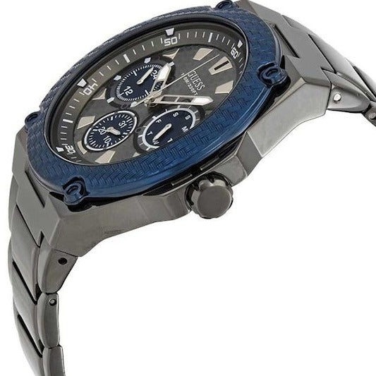 Guess Flagship Multifunction Chronograph Grey Dial Grey Steel Strap Watch for Men - W0601G1 Authentic Buy Shop Now