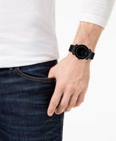 Movado Bold Black Dial Black Leather Strap Watch For Men - 3600306 Authentic Buy Shop Now