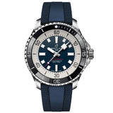 Breitling Superocean Automatic 46 Blue Dial Blue Rubber Strap Watch for Men - A17378E71C1S1 Authentic Buy Shop Now
