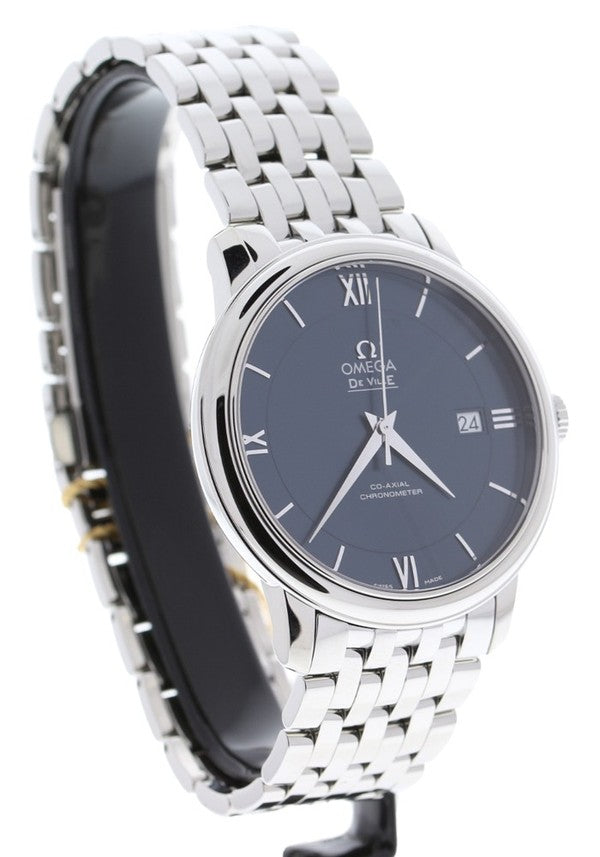 Omega De Ville Prestige Co-Axial Orbis Blue Dial Silver Steel Strap Watch for Men - 424.10.40.20.03.001 Authentic Buy Shop Now