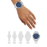Michael Kors Everest Chronograph Blue Dial Silver Steel Strap Watch For Women - MK7237 Authentic Buy Shop Now