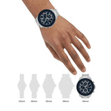 Tommy Hilfiger Clark Chronograph Blue Dial Silver Steel Strap Watch For Men - 1792080 Authentic Buy Shop Now