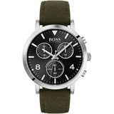Hugo Boss Vesada Grey Dial Green Nylon Strap Watch for Men - 1513692 Authentic Buy Shop Now